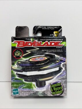 2002 Hasbro Beyblade Metal Draciel A-40 Defense New Box Damage Launch & Battle